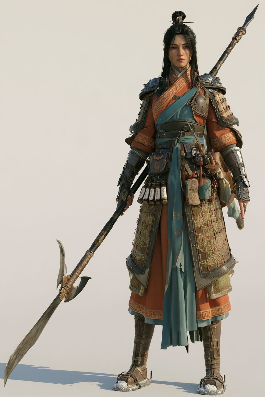 A Renlei soldier with a glaive
