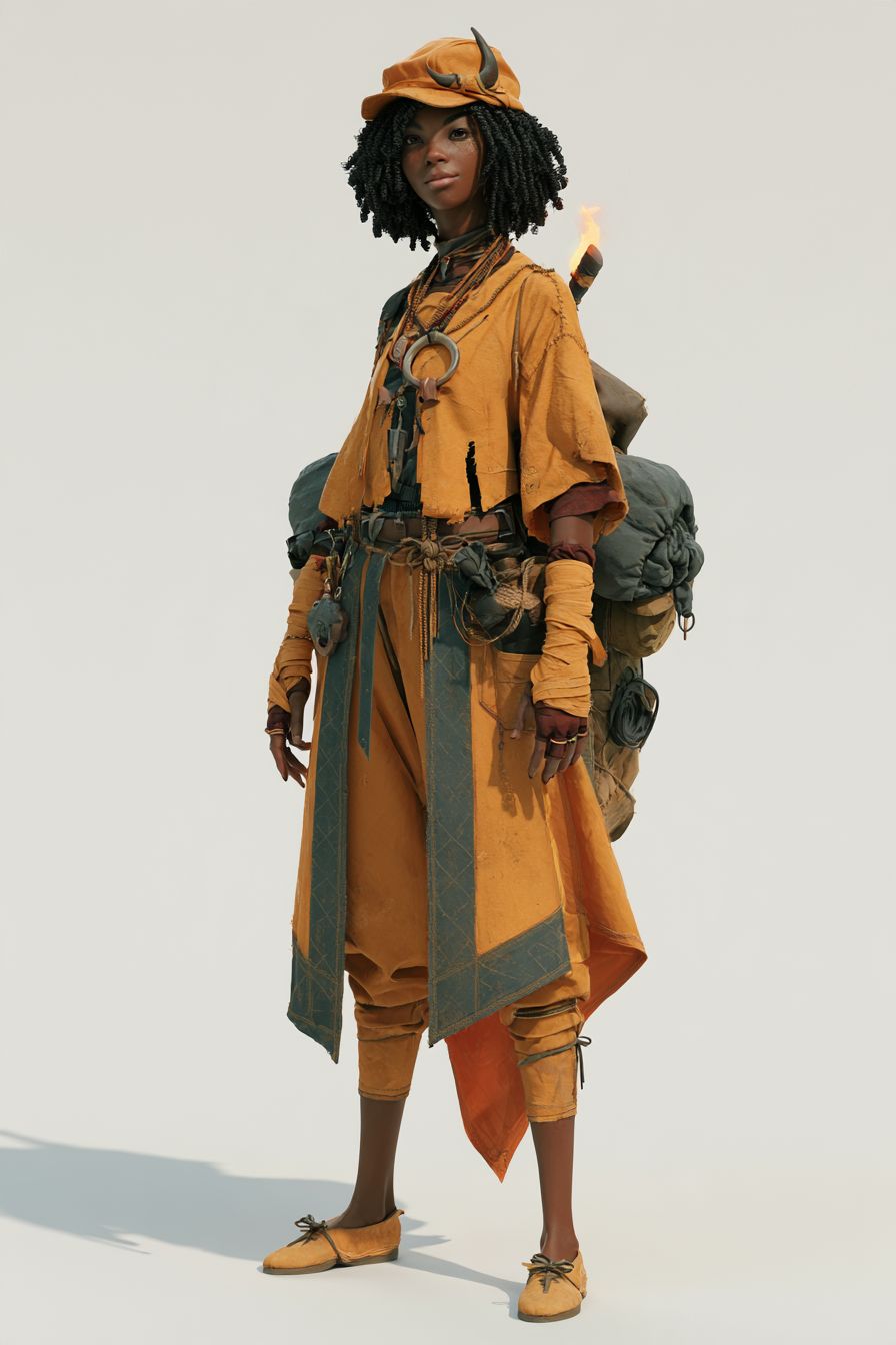 A young Umutu traveler with a pack